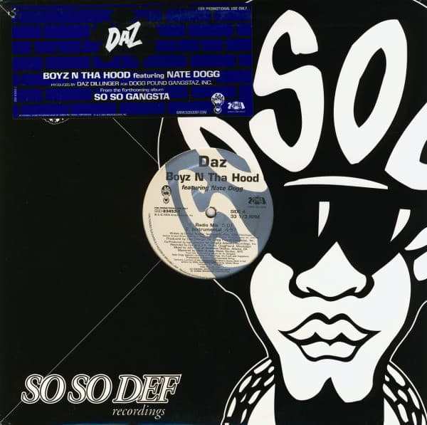 Nate Dogg Daz Dillinger – Boyz N Tha Hood vinyl cover art