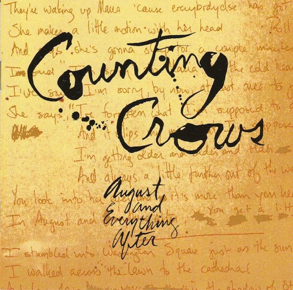 Counting Crows – August And Everything After vinyl cover art