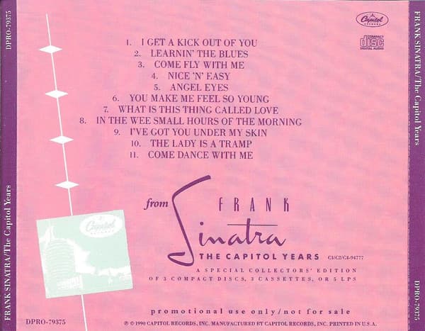 Frank Sinatra – The Capitol Years vinyl cover art