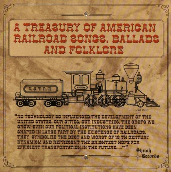 Various – A Treasury Of American Railroad Songs, Ballads And Folklore vinyl cover art