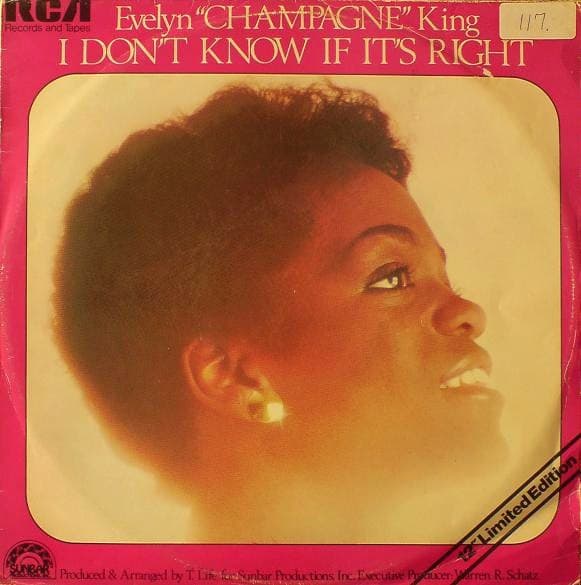 Evelyn King – I Don'T Know If It'S Right vinyl cover art