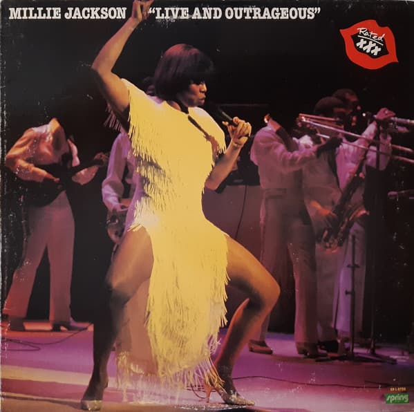 Millie Jackson – "Live And Outrageous" (Rated Xxx) vinyl cover art