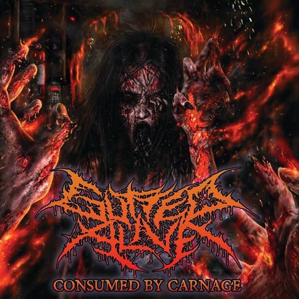 Gutted Alive – Consumed By Carnage vinyl cover art
