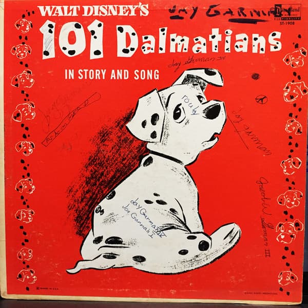 Ginny Tyler – 101 Dalmatians In Story And Song vinyl cover art