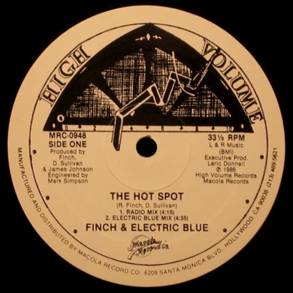 Finch & Electric Blue – Finch & Electric Blue - The Hot Spot vinyl cover art