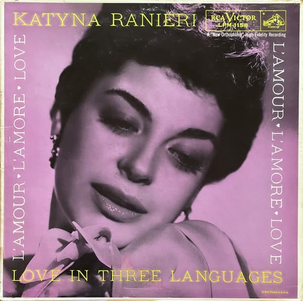 Katyna Ranieri – Love In Three Languages - L'Amour, L'Amore, Love vinyl cover art