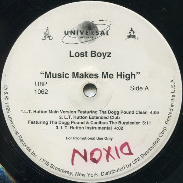 Lost Boyz – Music Makes Me High (Remix) vinyl cover art