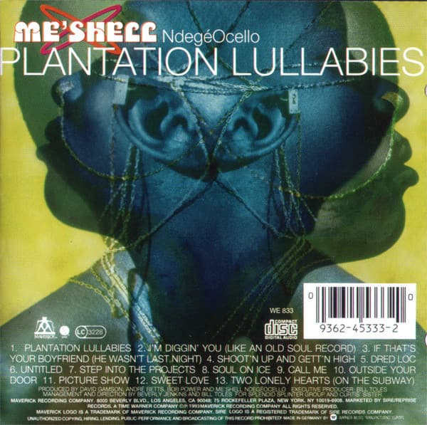 Me'Shell NdegéOcello – Plantation Lullabies vinyl cover art