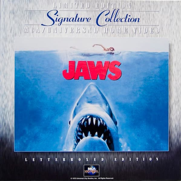 John Williams (4) – Jaws (Music From The Original Motion Picture Soundtrack) vinyl cover art