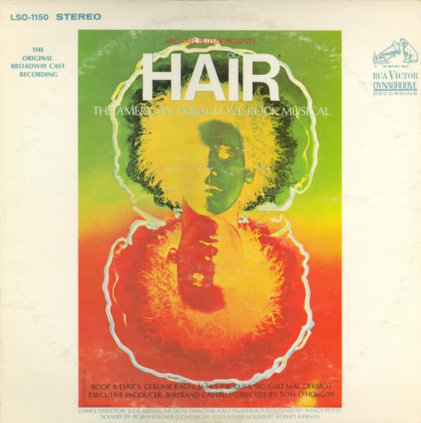 Various – Hair - The American Tribal Love-Rock Musical (The Original Broadway Cast Recording) vinyl cover art