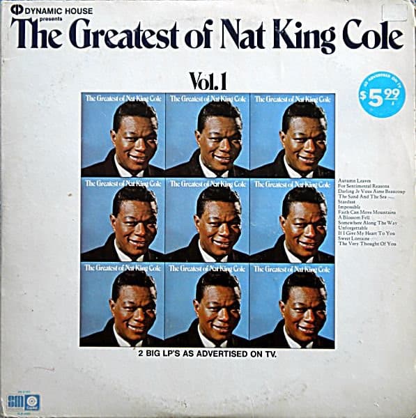 Nat King Cole – The Greatest Of Nat King Cole vinyl cover art