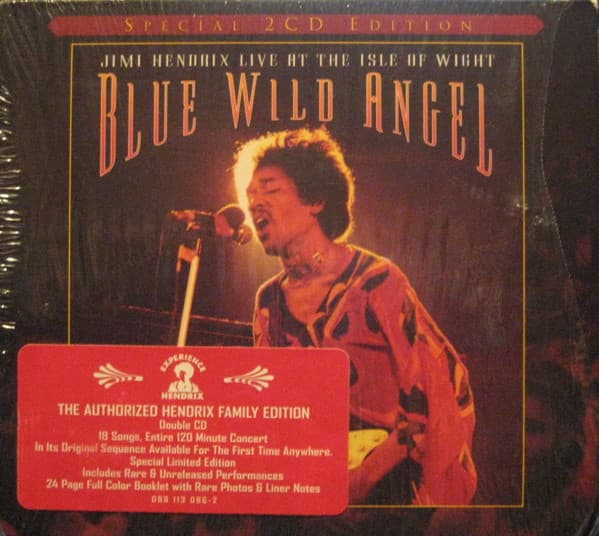 Jimi Hendrix – Blue Wild Angel (Jimi Hendrix Live At The Isle Of Wight) vinyl cover art