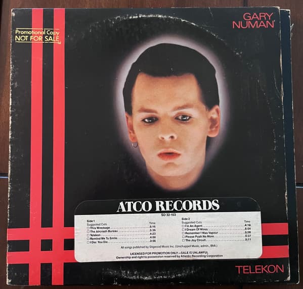 Gary Numan – Electro - Telekon vinyl cover art