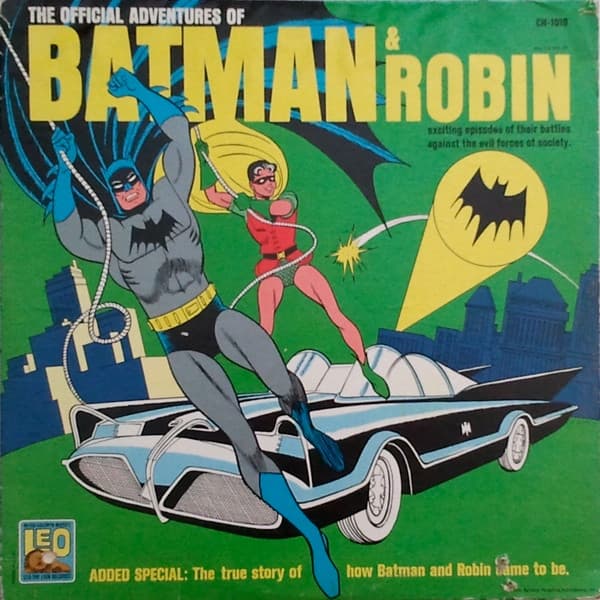 Various – The Official Adventures Of Batman & Robin: Exciting Episodes Of Their Battles Against The Evil Forces Of Society vinyl cover art