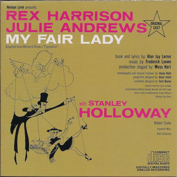 Alan Jay Lerner, Frederick Loewe, Rex Harrison, Julie Andrews, "My Fair Lady" Original Broadway Cast – My Fair Lady - Original Cast, Recorded In London vinyl cover art