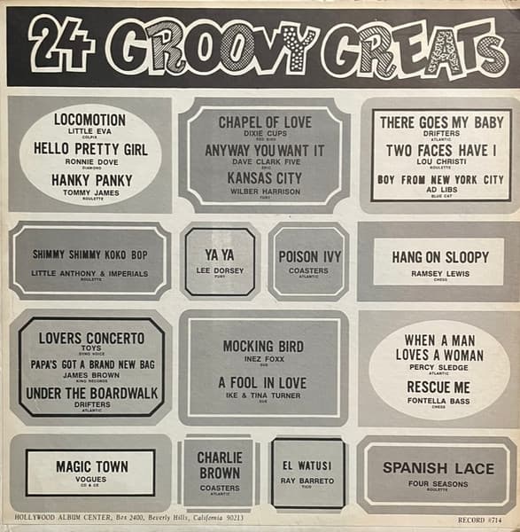 Various Artists – 24 Groovy Greats vinyl cover art