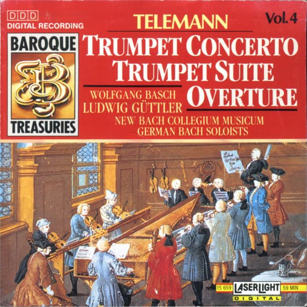 Georg Philipp Telemann, Wolfgang Basch, Ludwig GüTtler, Neues Bachisches Collegium Musicum Leipzig, Deutsche Bachsolisten – Trumpet Suite / Overture vinyl cover art