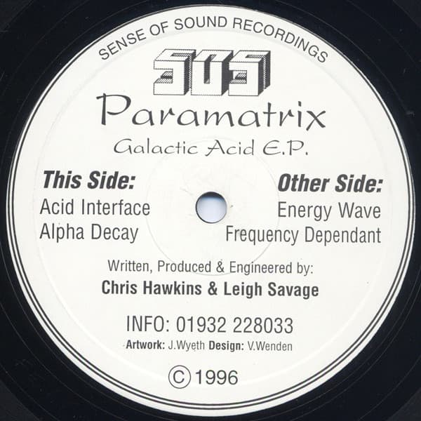 Paramatrix – Acid - Galactic Acid E.P. vinyl cover art