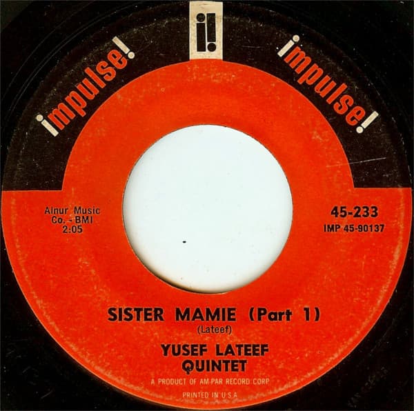 The Yusef Lateef Quintet – Sister Mamie vinyl cover art
