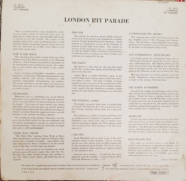 Jacqueline Boyer / Lou Van Burg / Laurie London / Conny* – London Hit Parade vinyl cover art