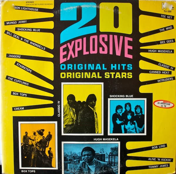 Various – 20 Explosive Hits vinyl cover art