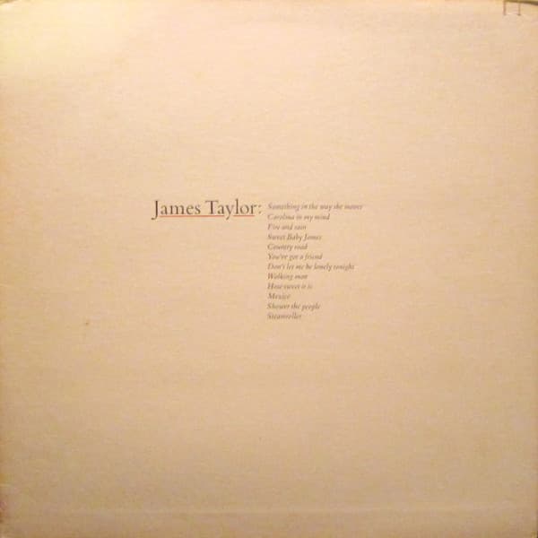 James Taylor (2) – James Taylor'S Greatest Hits vinyl cover art