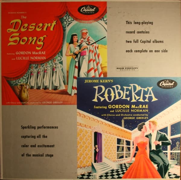 Robert Sands, Gordon Macrae, Thurl Ravenscroft, Lucille Norman, Anne Triola – Roberta vinyl cover art