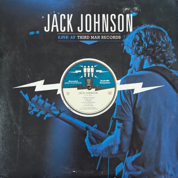 Jack Johnson – Live At Third Man Records vinyl cover art