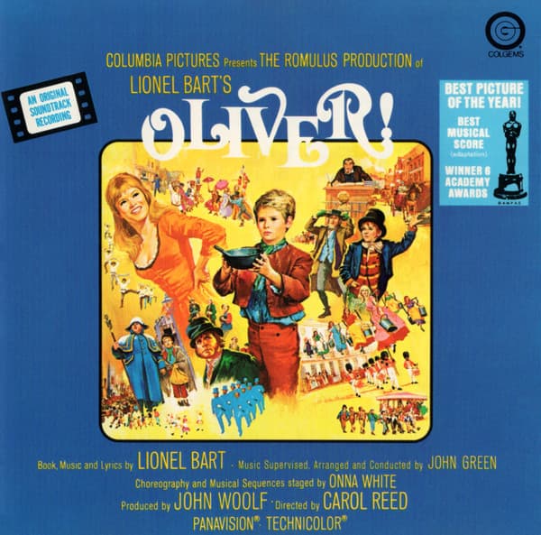 Lionel Bart – Oliver! An Original Soundtrack Recording vinyl cover art