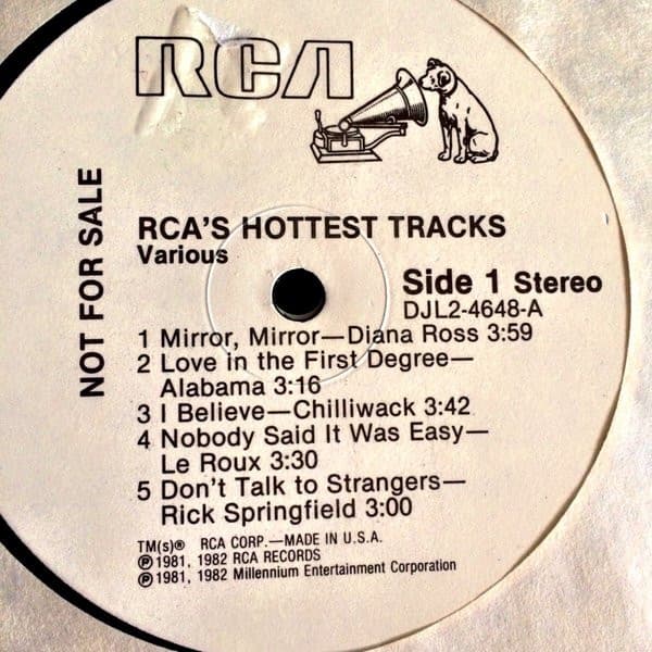 Various – Rca'S Hottest Tracks vinyl cover art