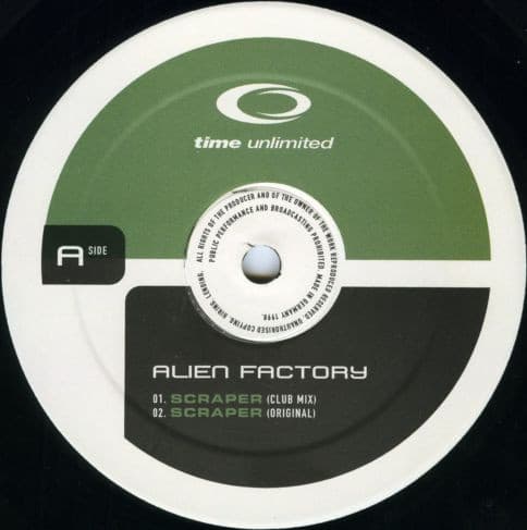 Alien Factory – Trance - Scraper vinyl cover art