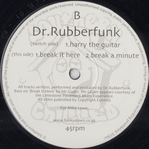 Dr. Rubberfunk – Harry The Guitar vinyl cover art