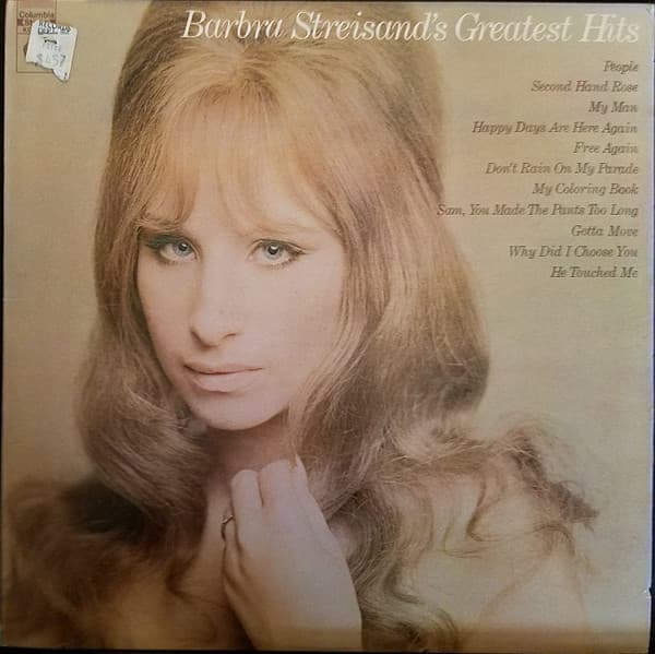 Barbra Streisand – Barbra Streisand'S Greatest Hits vinyl cover art