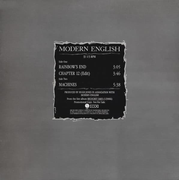 Modern English – Chapter 12 / Machines vinyl cover art