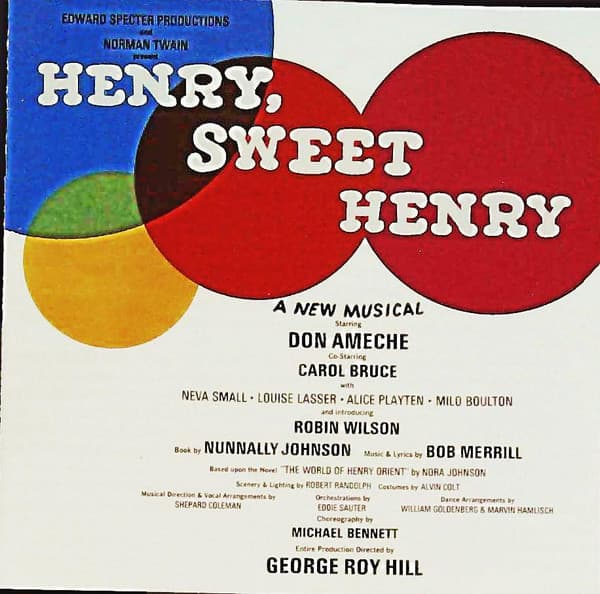 Don Ameche, Carol Bruce, Neva Small, Louise Lasser, Alice Playten, Milo Boulton, Robin Wilson – Henry, Sweet Henry (Original Broadway Cast) vinyl cover art