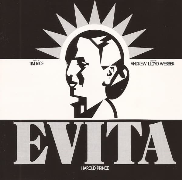 Tim Rice And Andrew Lloyd Webber – Evita (Premiere American Recording) vinyl cover art