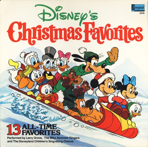 Larry Groce, Mike Sammes Singers, The Disneyland Children'S Sing-Along Chorus – Disney'S Christmas Favorites vinyl cover art