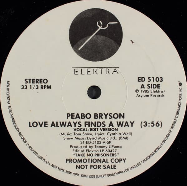 Peabo Bryson – Love Always Finds A Way vinyl cover art