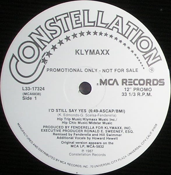 Klymaxx – I'D Still Say Yes (Remix) vinyl cover art