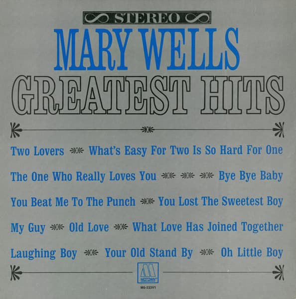 Mary Wells – Greatest Hits vinyl cover art