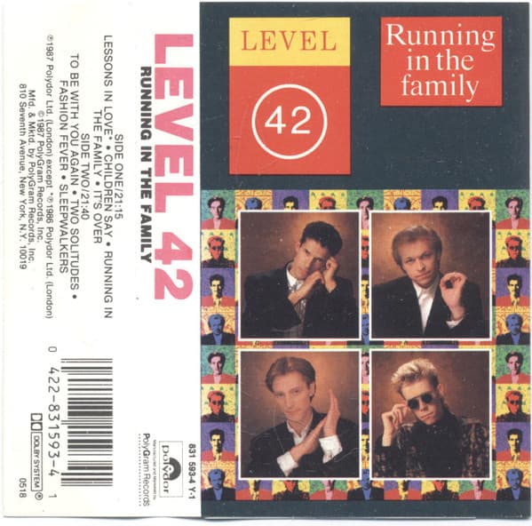 Level 42 – Running In The Family vinyl cover art
