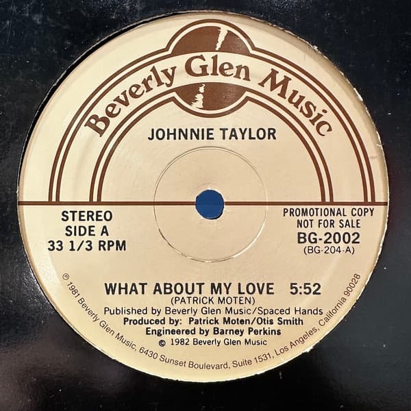 Johnnie Taylor – What About My Love vinyl cover art