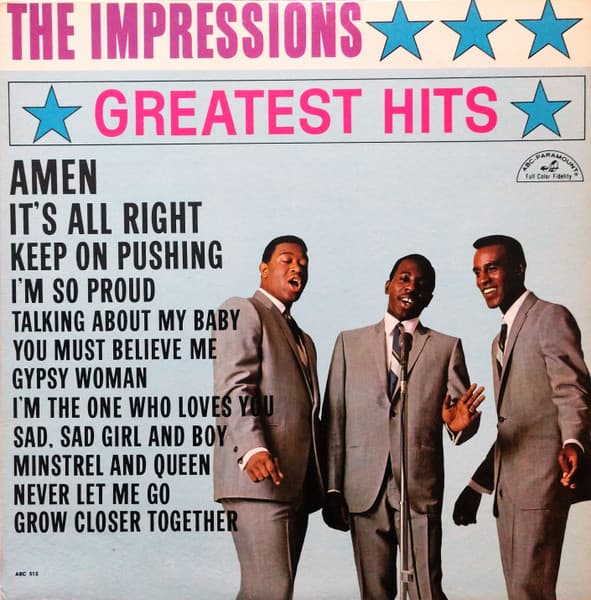 The Impressions – Greatest Hits vinyl cover art