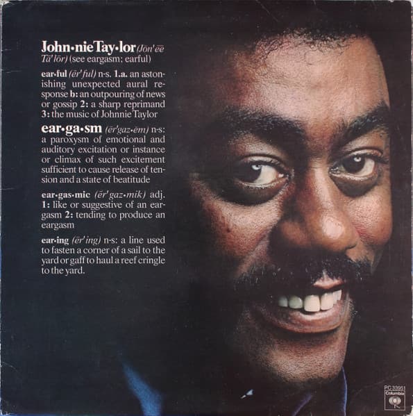 Johnnie Taylor – Eargasm vinyl cover art