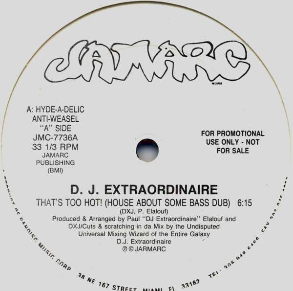 Dj Extraordinaire – Electro - That'S Too Hot vinyl cover art
