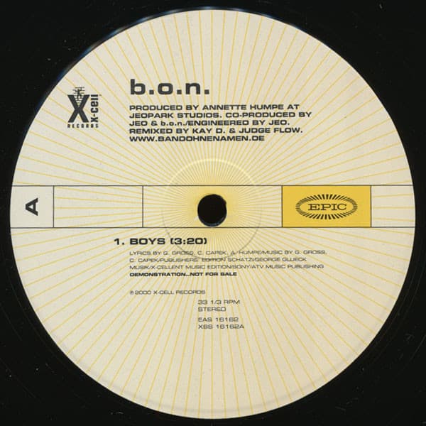 Band Ohne Namen – Garage House - Boys vinyl cover art