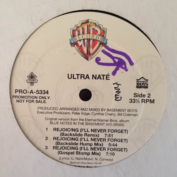 Ultra Naté – Garage House - Rejoicing (I'Ll Never Forget) vinyl cover art