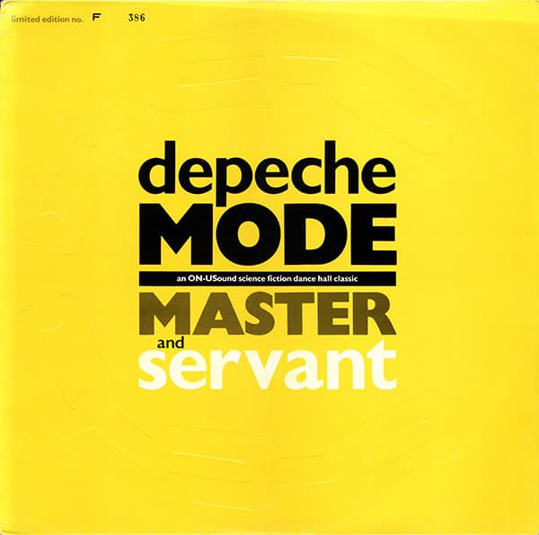 Depeche Mode – Leftfield - Master And Servant (An On-Usound Science Fiction Dance Hall Classic) vinyl cover art
