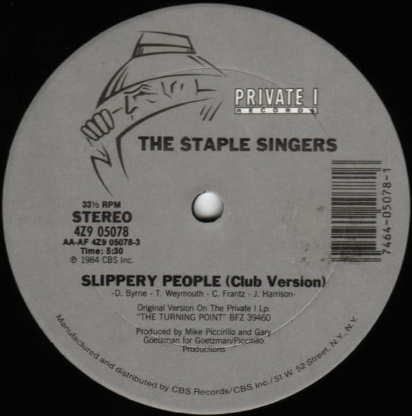 The Staple Singers – Slippery People vinyl cover art