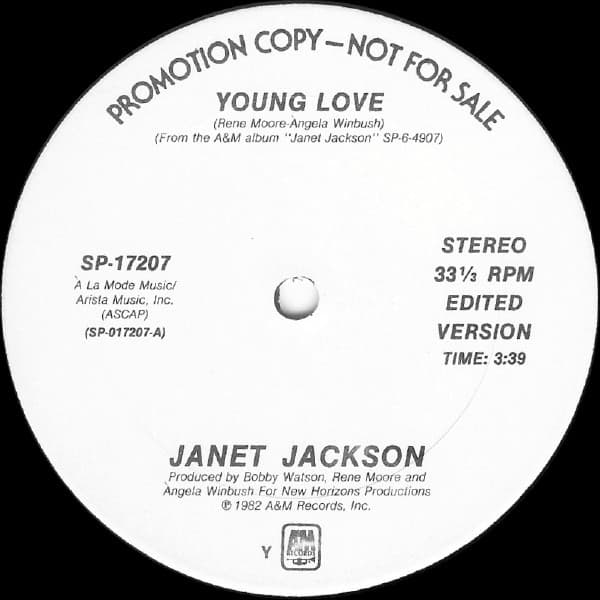 Janet Jackson – Young Love vinyl cover art